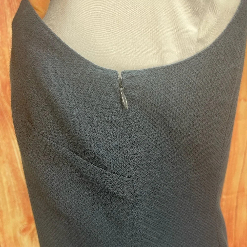 J. Crew Navy cotton blend sleeveless lined sheath dress women’s size 8